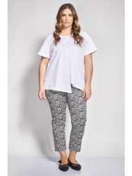 εμπριμέ ελαστικό παντελόνι 7/8 με φλοράλ μοτίβο