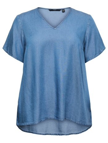 μπλούζα tencel με ασύμμετρο τελείωμα vero moda