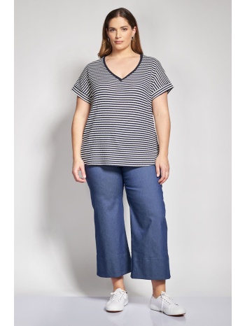 prbt cropped παντελόνι σε φαρδιά γραμμή
