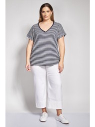 prbt cropped παντελόνι σε φαρδιά γραμμή