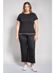 prbt cropped παντελόνι σε φαρδιά γραμμή