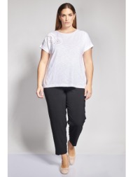 παντελόνι με ρεβέρ σε ανάγλυφη υφή washed