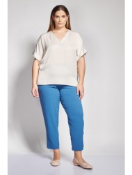 παντελόνι με ρεβέρ σε ανάγλυφη υφή washed