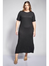 φόρεμα ζέρσεϋ γκοφρέ midi