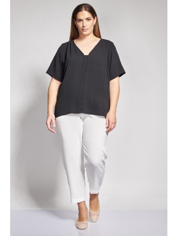 παντελόνι με ρεβέρ σε ανάγλυφη υφή washed