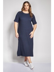 φόρεμα ζέρσεϋ γκοφρέ midi