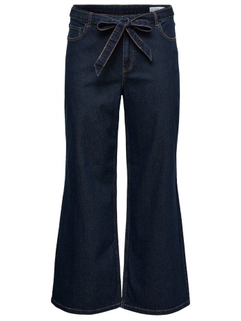 ψηλόμεσο wide leg τζιν παντελόνι με ζώνη