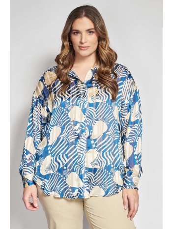 σιφόν πουκάμισο εμπριμέ γεωμετρικό