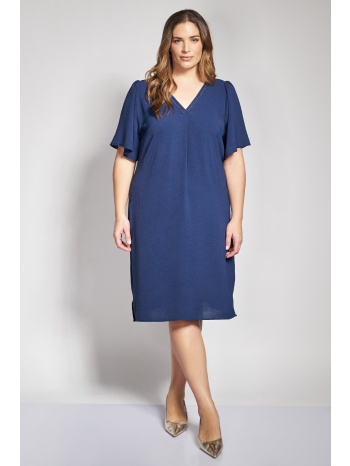 μίντι φόρεμα washed με λούρεξ λεπτομέρεια