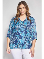 εμπριμέ φλοράλ μπλούζα ...