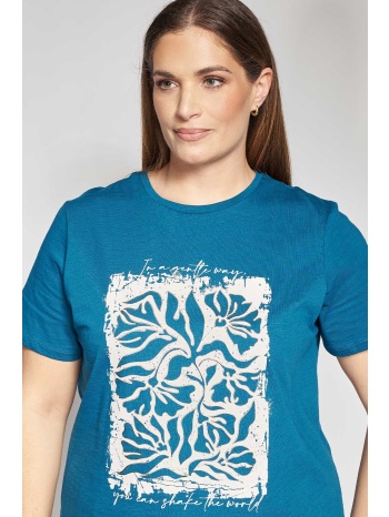 βαμβακερό t-shirt με φλοράλ στάμπα