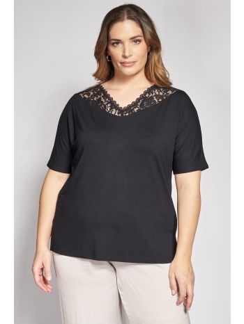 μπλούζα βισκόζης με δαντέλα