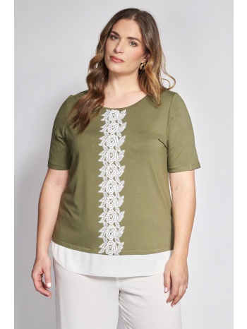 μπλούζα με λεπτομέρειες δαντέλας