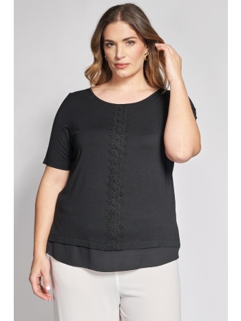 μπλούζα με λεπτομέρειες δαντέλας