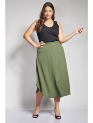 maxi φούστα με κουμπιά ανάγλυφο washed