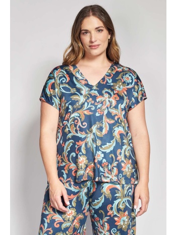 prbt μπλούζα zέρσεϊ με εξωτικό floral print