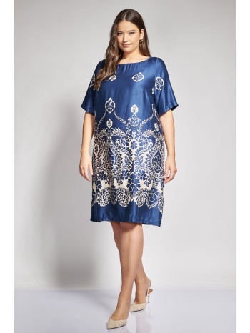 occasion φόρεμα satin viscose με έθνικ μπορντούρα σε προσφορά
