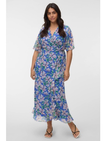 maxi φόρεμα κρουαζέ με φλοράλ τύπωμα vero moda