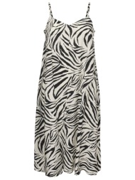 μίντι φόρεμα με τιράντες εμπριμέ vero moda