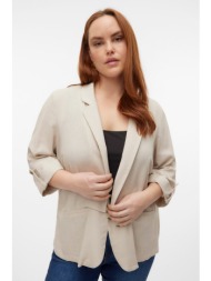 σακάκι με γυριστά μανίκια σύμμεικτο λινό vero moda
