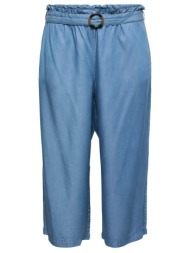 παντελόνι tencel με ελαστική μέση και ζώνη vero moda