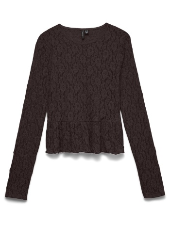 μπλούζα δαντέλα με πέπλουμ vero moda