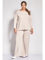 παντελόνι φόρμας wide leg με νερβίρ scuba soft touch