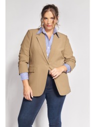 σακάκι κοστουμιού tailored κρεπ μονόκουμπο με κουμπάκι σμάλτο