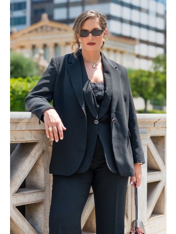 σακάκι κοστουμιού tailored κρεπ μονόκουμπο με κουμπάκι