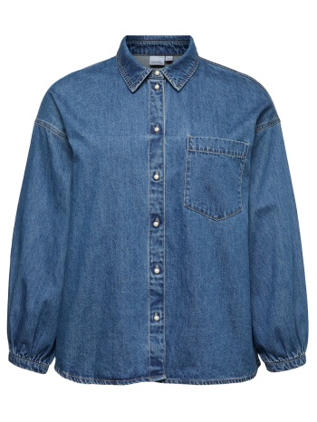 denim πουκάμισο vero moda - μπλε