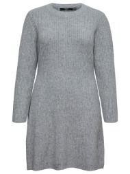πλεκτό φόρεμα σε ριπ πλέξη vero moda - γκρι