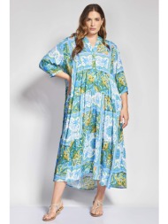 prbt maxi φόρεμα boho εμπριμέ από ανάλαφρη βισκόζη - ρουά