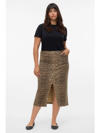 μακριά φούστα σε animal print vero moda - καφέ σε προσφορά