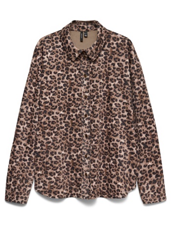 animal print εμπριμέ πουκάμισο vero moda - καφέ