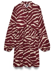 mini εμπριμέ φόρεμα animal print vero moda - μπορντω