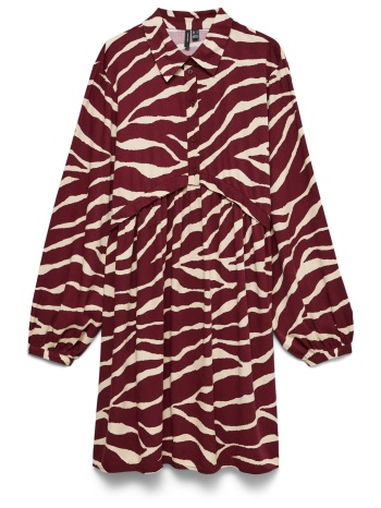 mini εμπριμέ φόρεμα animal print vero moda - μπορντω