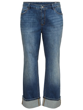 straight-fit τζιν παντελόνι με ρεβέρ vero moda - μπλε