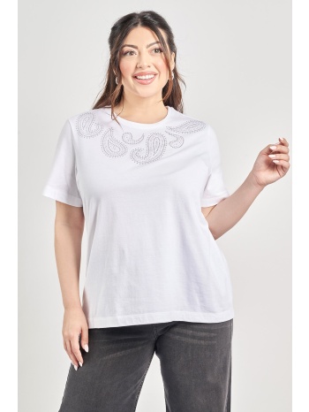 t-shirt βαμβακερό με σχέδιο με τρουκς - άσπρο σε προσφορά