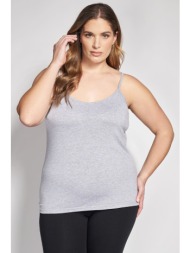 basic viscose τοπ με τιράντες - γκρι