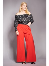 prbt παντελόνι tailored wide leg - κόκκινο