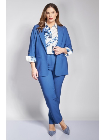 κρεπ παντελόνι slim fit - ίντιγκο σε προσφορά
