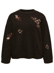 πουλόβερ με παγιέτες vero moda - καφέ