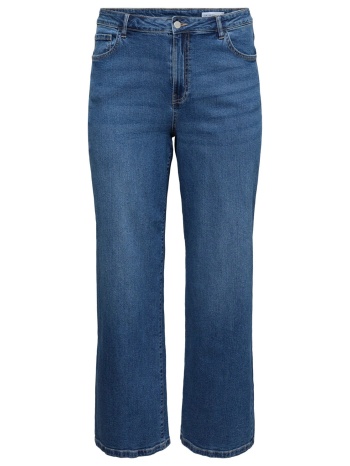 ψηλόμεσο τζιν παντελόνι σε wide-leg γραμμή vero moda - μπλε