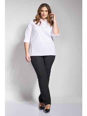 παντελόνι tailored κρεπ slim - μαύρο σε προσφορά