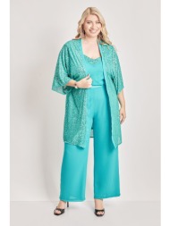 παντελόνα chiffon αμπιγιέ με παγιέτα