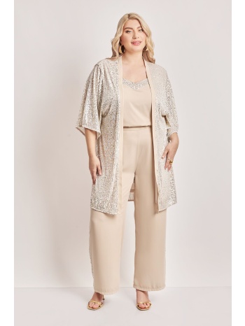 παντελόνα chiffon αμπιγιέ με παγιέτα σε προσφορά