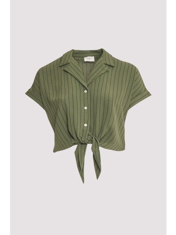 prbt ριγέ πουκάμισο με δέσιμο όψη λινό σε προσφορά