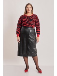 φούστα δερματίνης κρουαζέ