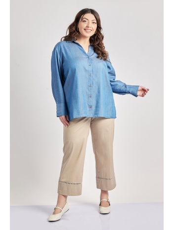 παντελόνι καμπαρντίνα cropped με τρέσα σε προσφορά