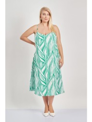 μίντι φόρεμα με τιράντες abstract print vero moda